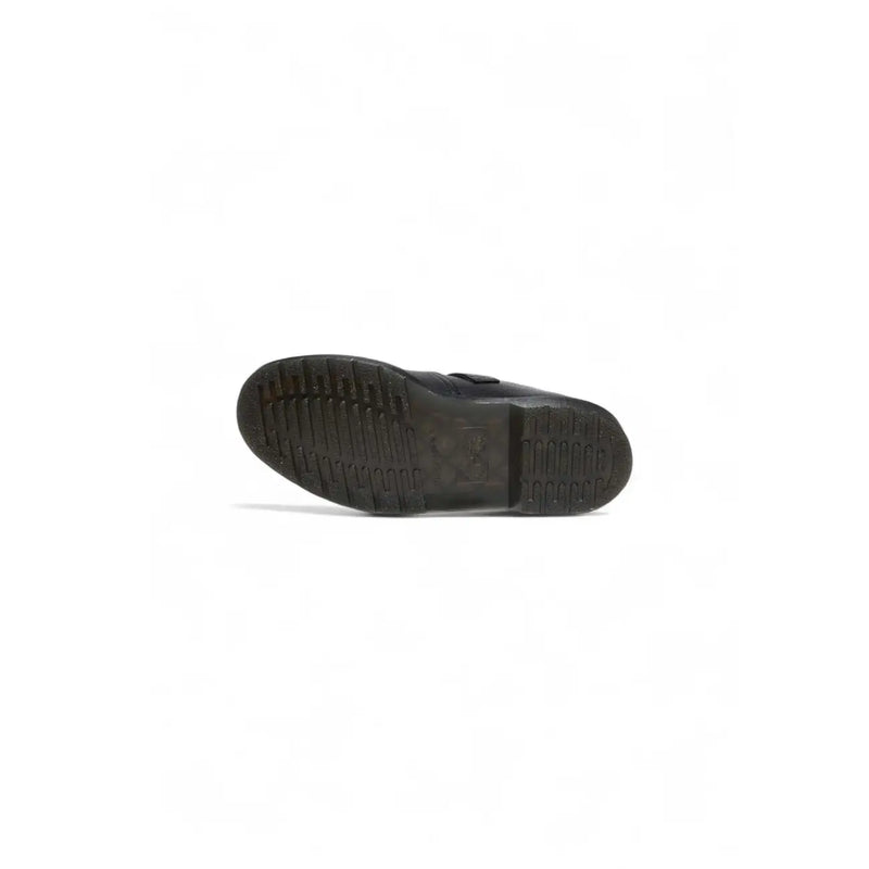 Black rubber sole with textured grooves for grip on dr martens women black leather slip on shoes