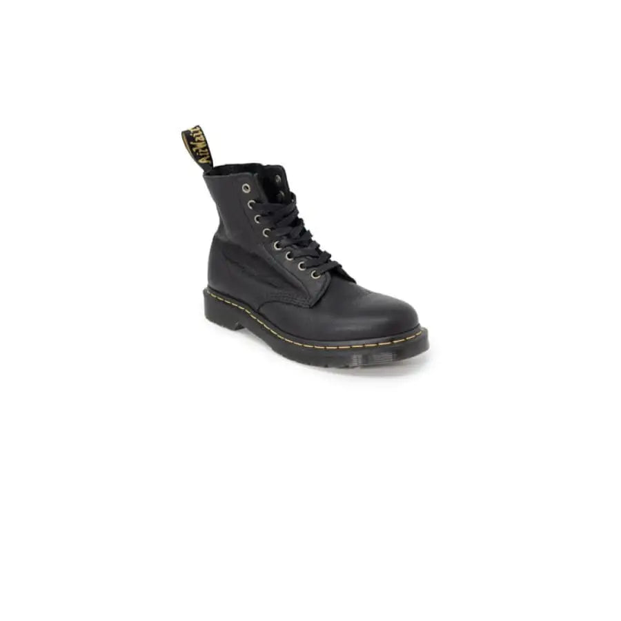 Dr. Martens black leather men boots with laces