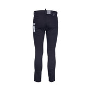 Dsquared2 Herrenjeans in Schwarz, schmale Passform, weißer Schriftzug auf der Gesäßtasche, Rückansicht