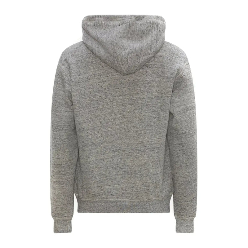Dsquared men grey hooded cotton sweatshirt featuring a soft textured fabric and ribbed cuffs