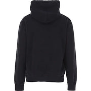 Black hooded sweatshirt by Dsquared featuring soft smooth fabric and ribbed cuffs for men
