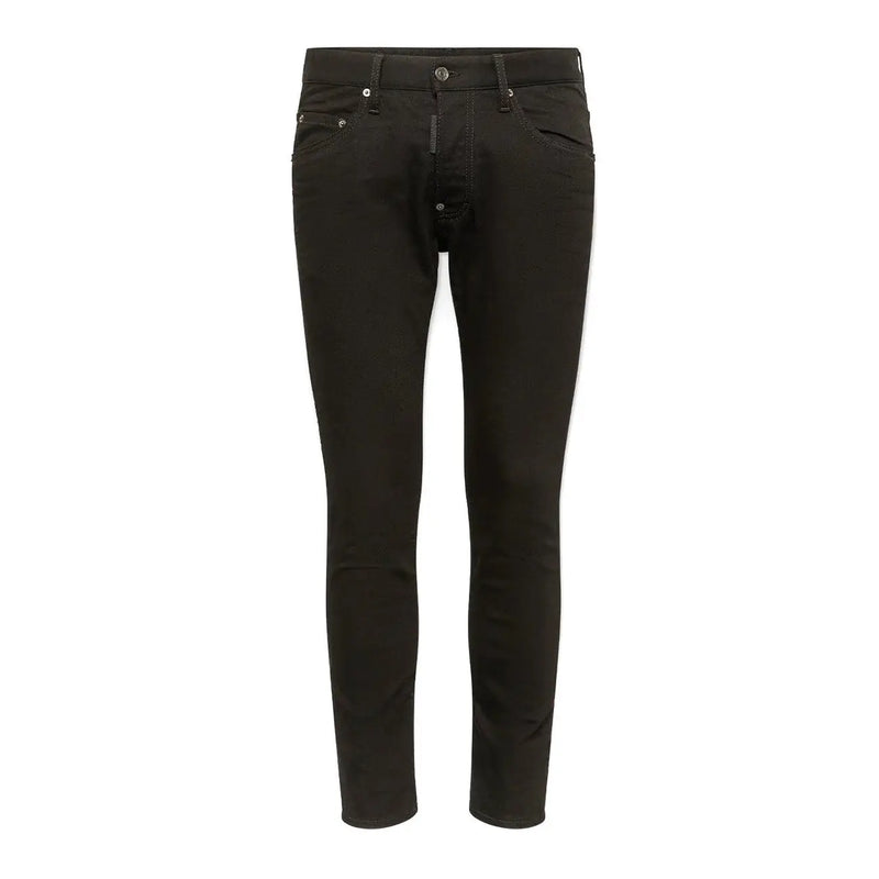 Dsquared2 Herrenjeans in Schwarz, schmale Passform mit dezenten Ziernähten, Vorderansicht