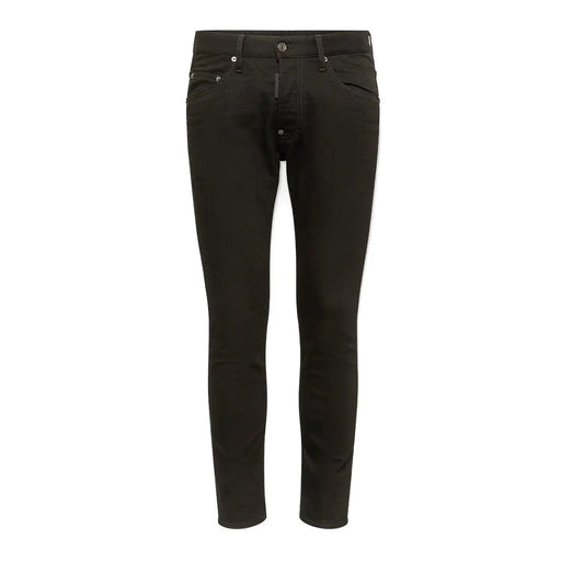 Dsquared2 Herrenjeans in Schwarz, schmale Passform mit dezenten Ziernähten, Vorderansicht