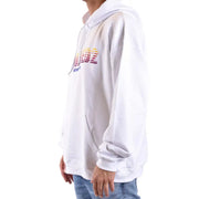 Dsquared2 Herren-Sweatshirt, weiß, aus Baumwolle, mit Kapuze und einem Logo-Farbverlauf auf der Brust