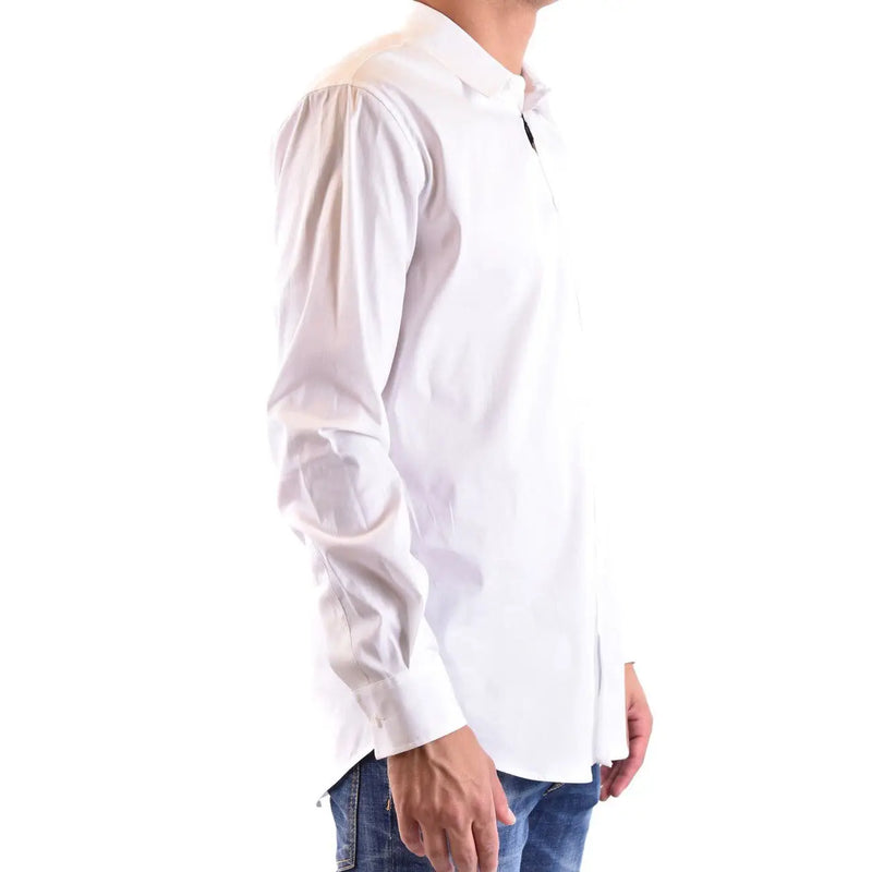 Dsquared2 Herrenhemd aus weißer Baumwolle, klassisch, langärmlig, mit Knopfleiste und klassischem Kragen aus sauber gebügeltem Stoff
