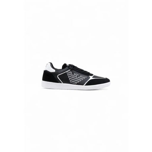 Emporio armani black and white sneakers with a sleek design.