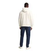 Ea7 Sweat à capuche beige en coton pour homme, avec capuche couleur crème, coupe décontractée et poignets côtelés.
