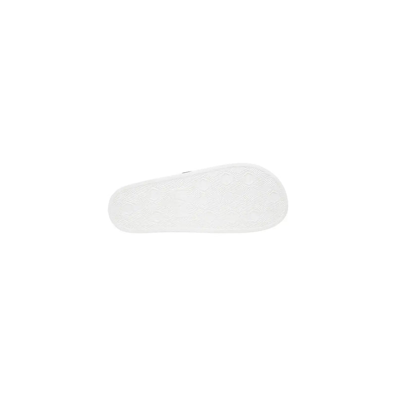 Ea7 Pantoufles noires en PVC pour hommes avec semelle en caoutchouc blanc et motif antidérapant texturé pour une utilisation estivale décontractée