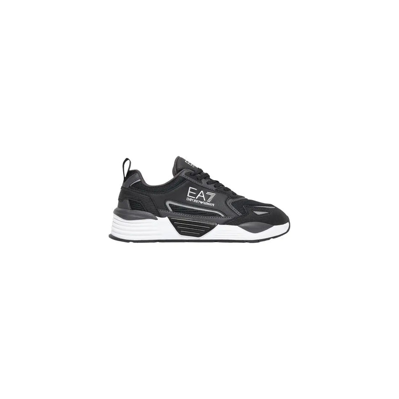 Ea7 Baskets noires pour homme avec semelle épaisse et tige en mesh, en polyuréthane, style décontracté