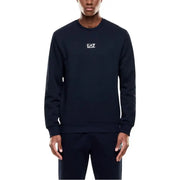 Ea7 men sweatshirt in navy blue with a white logo on the chest made from comfortable fabric for casual wear