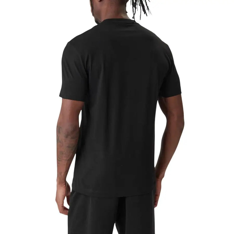 Ea7 men t-shirt black short-sleeved crew neck comfortable cotton fabric casual wear