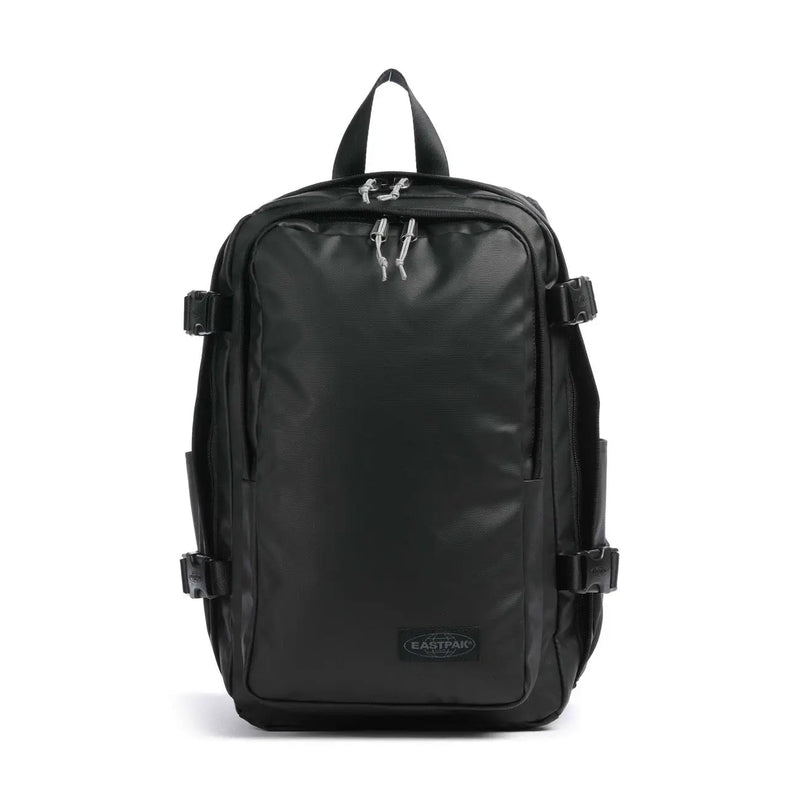 Eastpak men black rucksack made of polyamide with sleek matte finish and silver toned zippers size 40x25x20