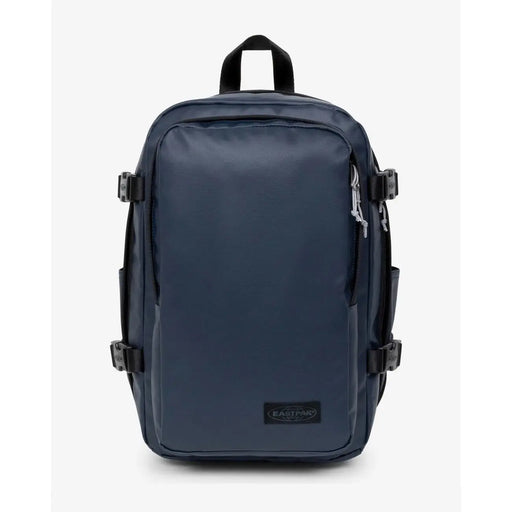 Eastpak men black rucksack in dark navy blue polyamide with black straps and zippers, size 40x25x20