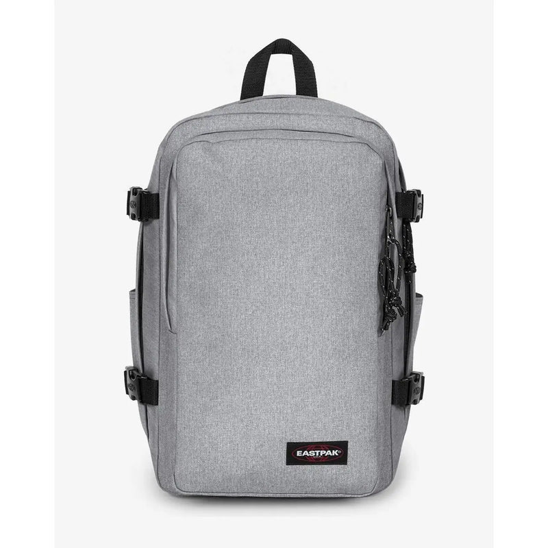 Eastpak men black rucksack in gray heathered polyamide with black straps and buckles size 40x25x20 cm