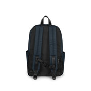 Eastpak men blue polyester rucksack with adjustable shoulder straps and side pockets in navy blue and black