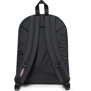 Black eastpak men rucksack made of polyester with padded shoulder straps and top handle measuring 42x32x25.5 cm