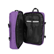 Eastpak men purple polyester rucksack with black interior and zippers, sleek duffel style for packing essentials