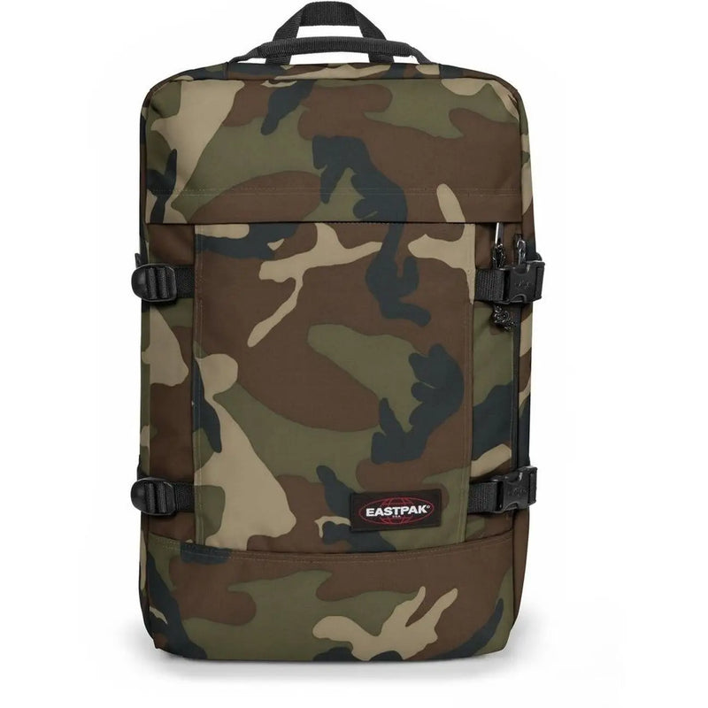 Eastpak men purple polyester rucksack with camouflage pattern black straps and zippers for versatile use