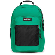 Eastpak men rucksack in vibrant green polyamide with black mesh front pocket and contrasting black straps