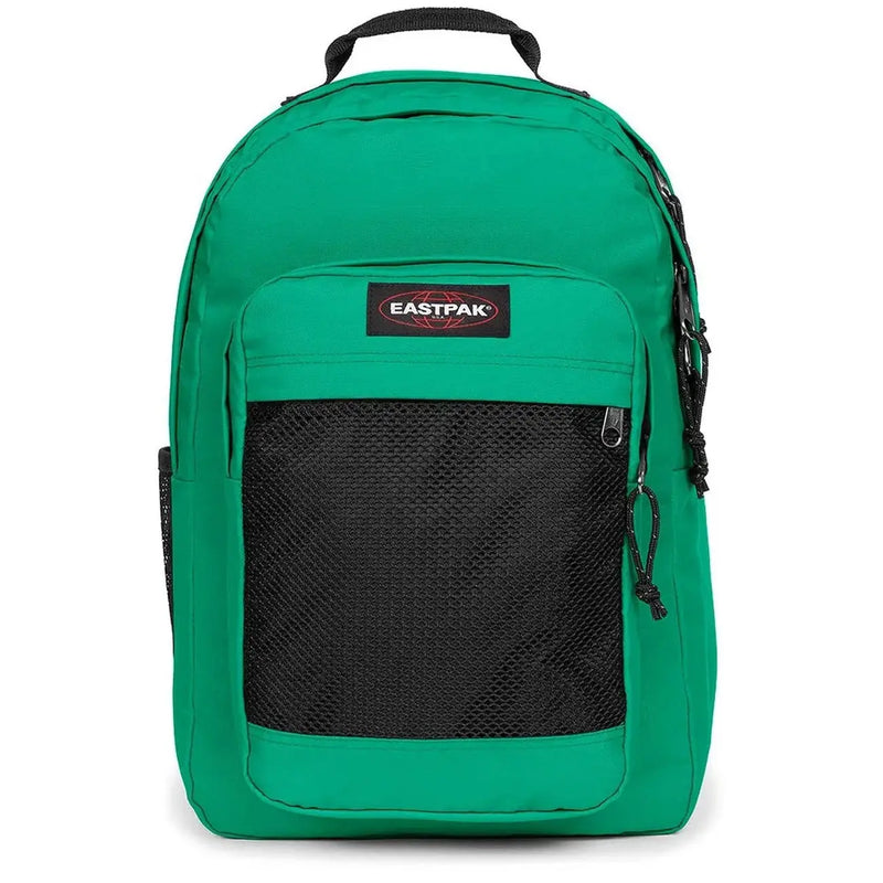 Eastpak men rucksack in vibrant green polyamide with black mesh front pocket and contrasting black straps