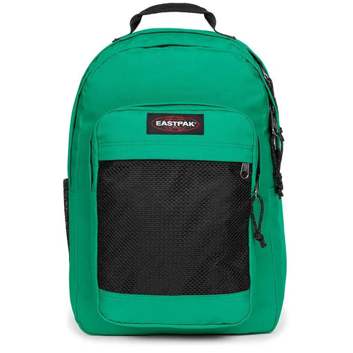 Eastpak men rucksack in vibrant green polyamide with black mesh front pocket and contrasting black straps