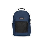 Eastpak men rucksack in navy blue polyamide with black mesh panel and zip pocket measuring 29x44x28 cm
