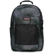 Dark gray and black camouflage eastpak men rucksack in polyamide with mesh front zip pocket 29x44x28 cm
