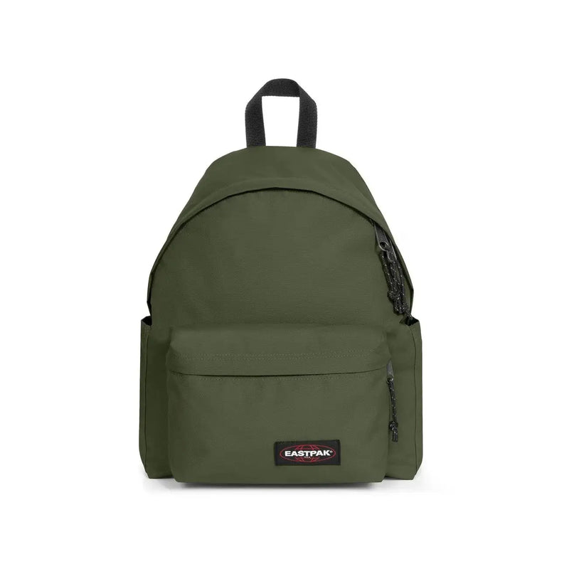 Eastpak men rucksack olive green polyamide backpack with black zippers and front zip pocket 40x30x18 cm