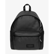 Black eastpak men rucksack with sleek glossy finish silver zippers green polyamide zip pocket 40x30x18 cm