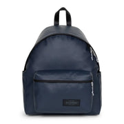 Navy blue Eastpak men rucksack with black trim silver zippers green polyamide zip pocket 40x30x18