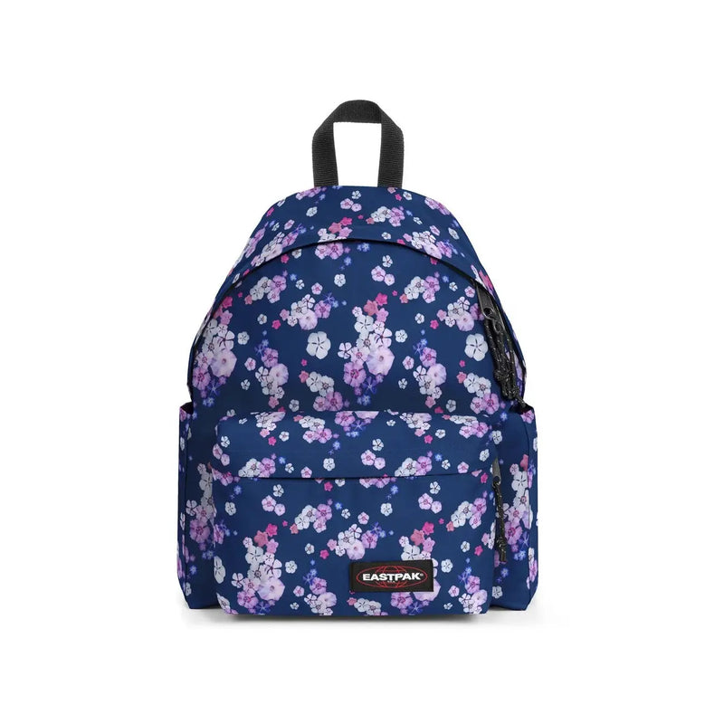 Navy blue Eastpak men rucksack with pink and white floral pattern made of polyamide featuring zip pocket 40x30x18 cm
