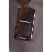 Black emporio armani tag for stickers on the back side of emporio armani men grey cotton t shirt