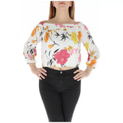 Floral off-the-shoulder crop top displayed in the Floral Off The Shoulder Crop Top product image