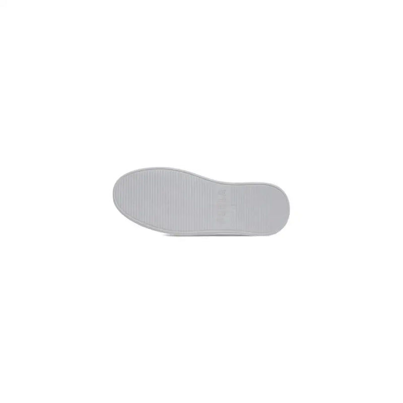 White rubber sole of furla women’s white leather and polyurethane sneakers with smooth textured surface and rounded edges