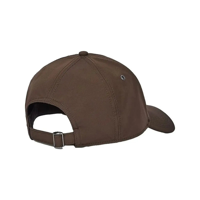 G-Star cap for men in brown with adjustable strap and silver buckle, back view