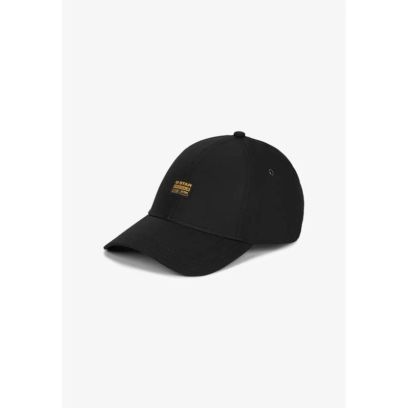 G-Star baseball cap for men in black with gold embroidered logo, front view