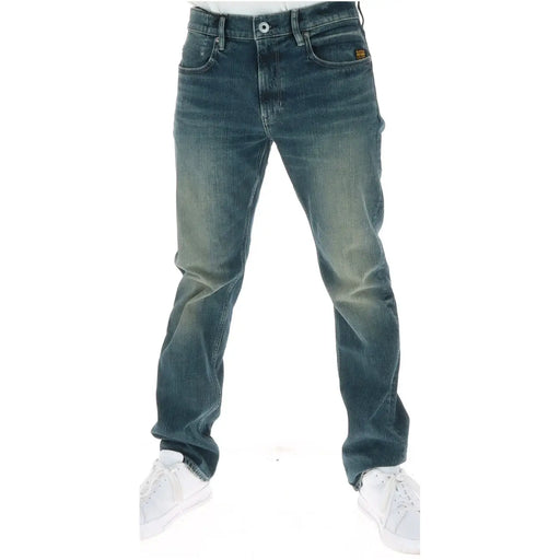 Jean G Star D23692 pour homme, en denim brut délavé à l'aspect usé et cinq poches (vue de face)