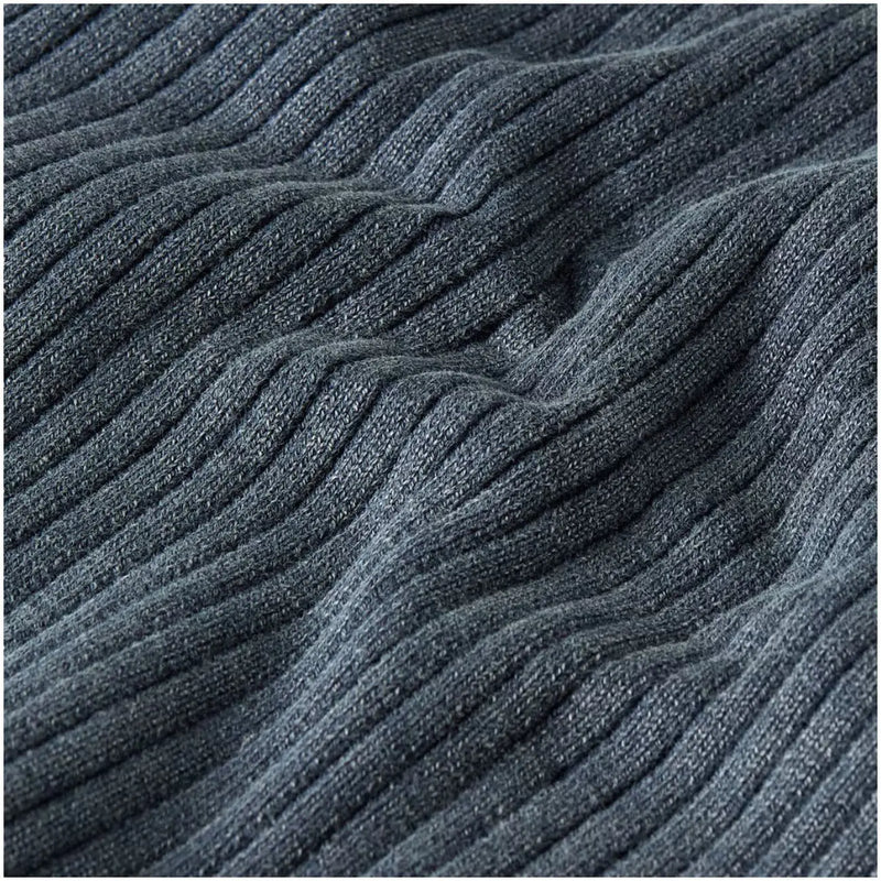G-star women tank top blue sleeveless zip round neck with dark gray ribbed knit textured woven fabric