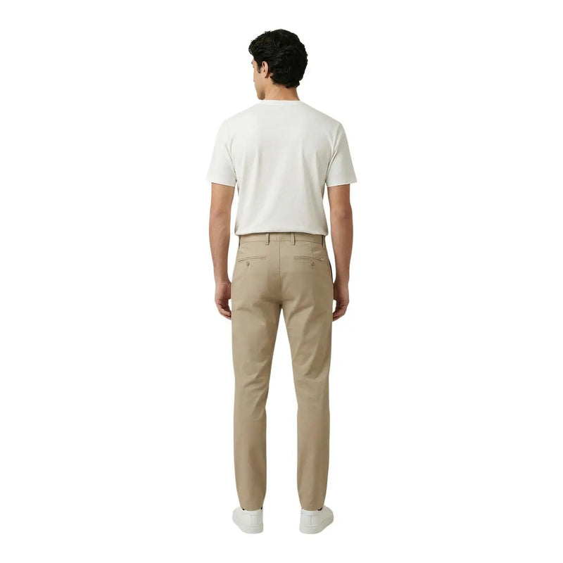 Khaki chino trousers by Gant featuring a clean tailored fit and subtle stitching details for men