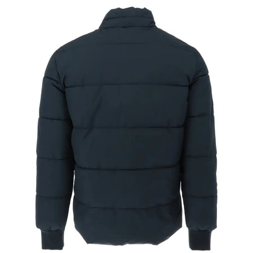Gaudì men’s blue dark navy puffer jacket with quilted design ribbed cuffs zip and pockets