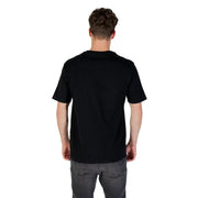 Gianni Lupo men black printed short sleeve cotton t shirt with crew neck and short sleeves in a classic fit