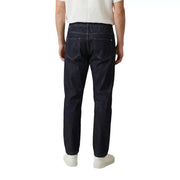 Dark indigo denim jeans with relaxed fit elastic waistband gianni lupo men jeans blue cotton stretch slim fit