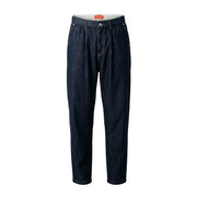 Gianni lupo men jeans blue cotton stretch slim fit dark indigo denim trousers with relaxed fit and elastic waistband