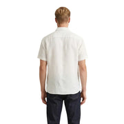 Gianni Lupo men shirt white short-sleeved button-up with classic collar and subtle texture for formal wear