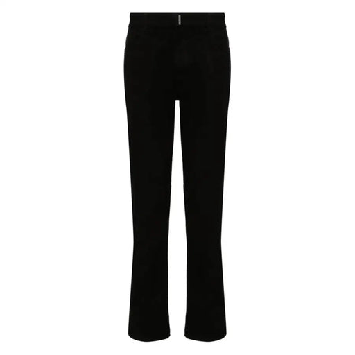 Givenchy men black cotton jeans slim fit stretch denim featuring sleek tailored straight-leg trousers with subtle stitching