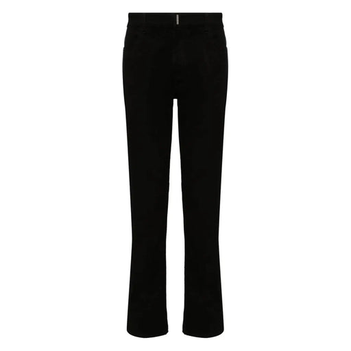 Givenchy men black cotton jeans slim fit stretch denim featuring sleek tailored straight-leg trousers with subtle stitching