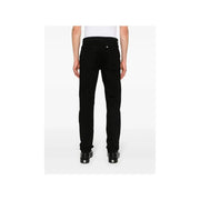 Black cotton slim fit stretch denim jeans for men by Givenchy featuring subtle stitching details