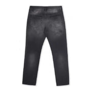 Givenchy men grey cotton jeans made in italy size it 44810 showing backside with faded black distressed denim and classic pockets