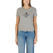 Gray short-sleeved Tommy Girl graphic T-shirt from Tommy Hilfiger for women