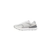 Gray and white athletic shoe from Tommy Hilfiger Women’s Grey Leather Sneakers collection